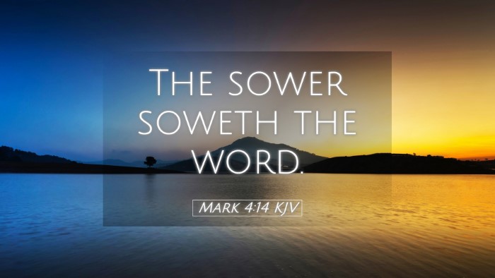 Picture 05 - Mark 4:14 KJV Desktop Wallpaper - The sower soweth the - Desktop Bible Verse Wallpaper