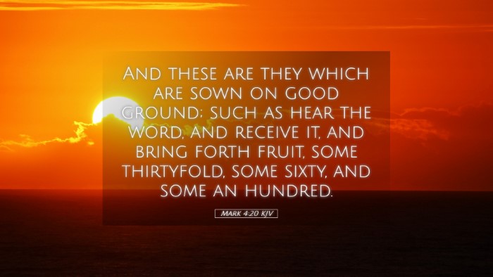 Picture 05 - Mark 4:20 KJV Desktop Wallpaper - And these are they which are sown on good ground; - Desktop Bible Verse Wallpaper
