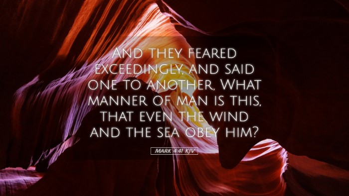 Picture 05 - Mark 4:41 KJV Desktop Wallpaper - And they feared exceedingly, and said one to - Desktop Bible Verse Wallpaper