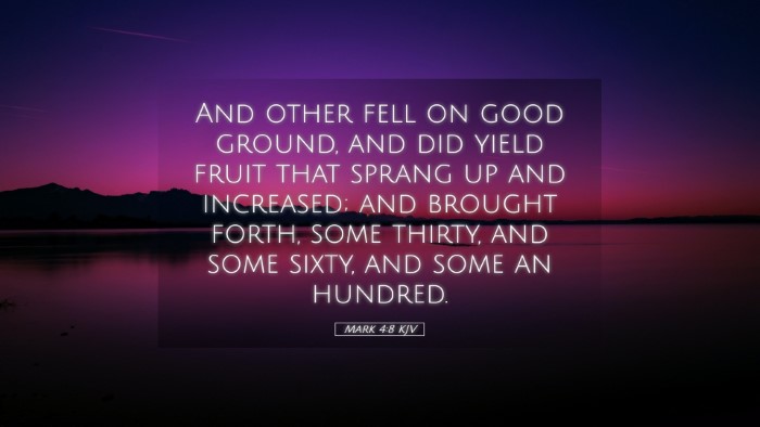 Picture 05 - Mark 4:8 KJV Desktop Wallpaper - And other fell on good ground, and did yield - Desktop Bible Verse Wallpaper