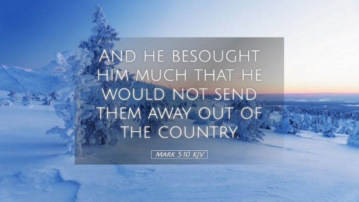 Picture 05 - Mark 5:10 KJV Desktop Wallpaper - And he besought him much that he would not send - Desktop Bible Verse Wallpaper
