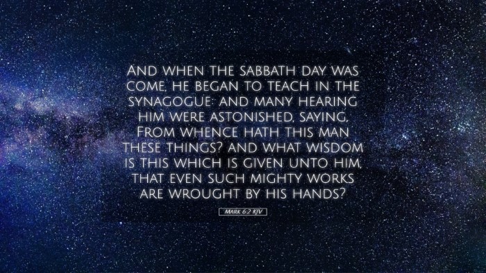 Picture 05 - Mark 6:2 KJV Desktop Wallpaper - And when the sabbath day was come, he began to - Desktop Bible Verse Wallpaper