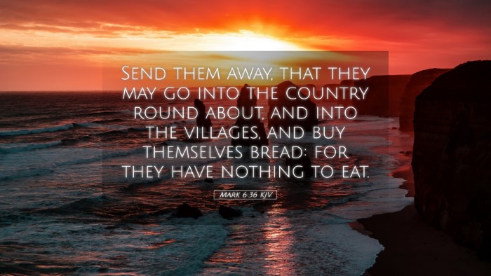 Picture 05 - Mark 6:36 KJV Desktop Wallpaper - Send them away, that they may go into the country - Desktop Bible Verse Wallpaper