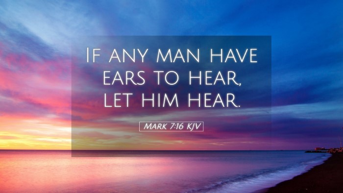 Picture 05 - Mark 7:16 KJV Desktop Wallpaper - If any man have ears to hear, let him - Desktop Bible Verse Wallpaper