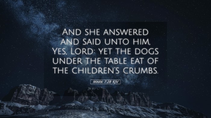 Picture 05 - Mark 7:28 KJV Desktop Wallpaper - And she answered and said unto him, Yes, Lord: - Desktop Bible Verse Wallpaper