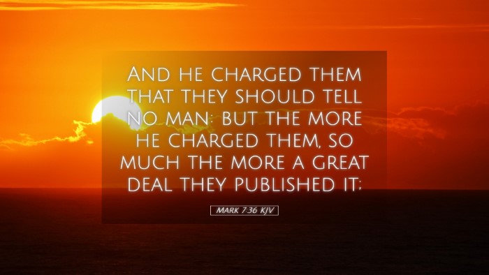 Picture 05 - Mark 7:36 KJV Desktop Wallpaper - And he charged them that they should tell no man: - Desktop Bible Verse Wallpaper