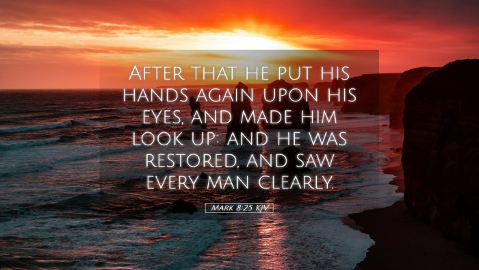 Picture 05 - Mark 8:25 KJV Desktop Wallpaper - After that he put his hands again upon his eyes, - Desktop Bible Verse Wallpaper