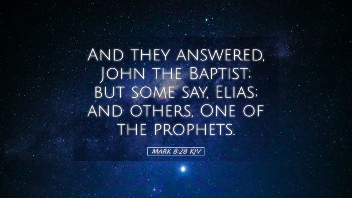 Picture 05 - Mark 8:28 KJV Desktop Wallpaper - And they answered, John the Baptist; but some - Desktop Bible Verse Wallpaper
