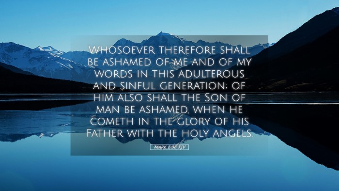 Picture 05 - Mark 8:38 KJV Desktop Wallpaper - Whosoever therefore shall be ashamed of me and of - Desktop Bible Verse Wallpaper
