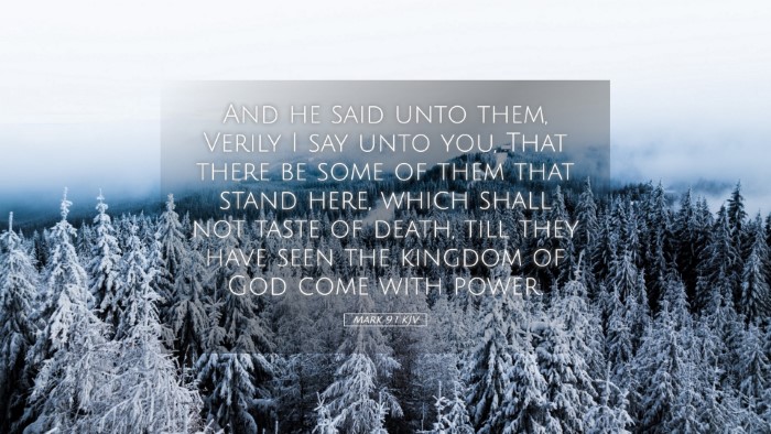 Picture 05 - Mark 9:1 KJV Desktop Wallpaper - And he said unto them, Verily I say unto you, - Desktop Bible Verse Wallpaper