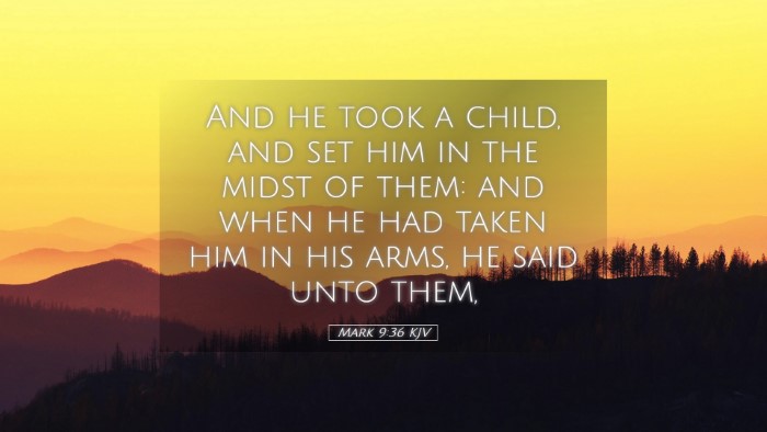 Picture 05 - Mark 9:36 KJV Desktop Wallpaper - And he took a child, and set him in the midst of - Desktop Bible Verse Wallpaper