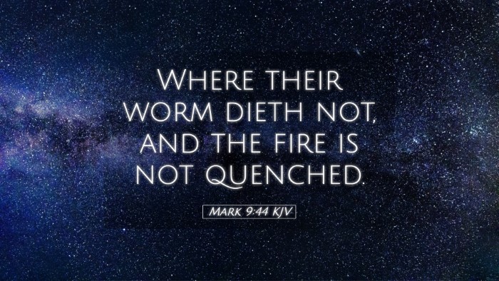 Picture 05 - Mark 9:44 KJV Desktop Wallpaper - Where their worm dieth not, and the fire is not - Desktop Bible Verse Wallpaper