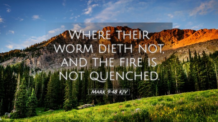 Picture 05 - Mark 9:48 KJV Desktop Wallpaper - Where their worm dieth not, and the fire is not - Desktop Bible Verse Wallpaper