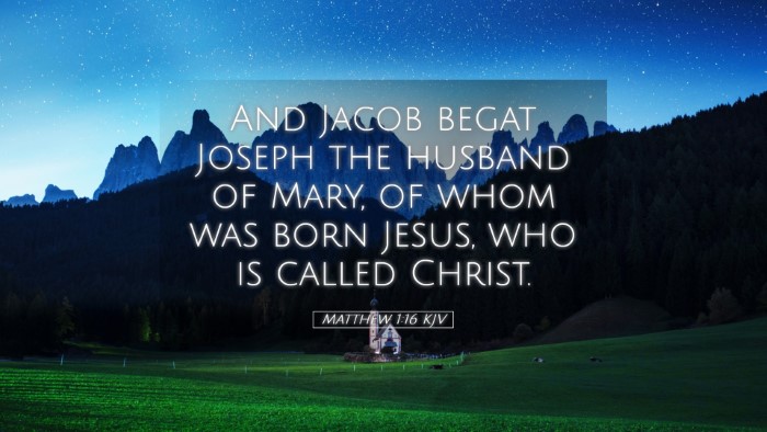Picture 05 - Matthew 1:16 KJV Desktop Wallpaper - And Jacob begat Joseph the husband of Mary, of - Desktop Bible Verse Wallpaper