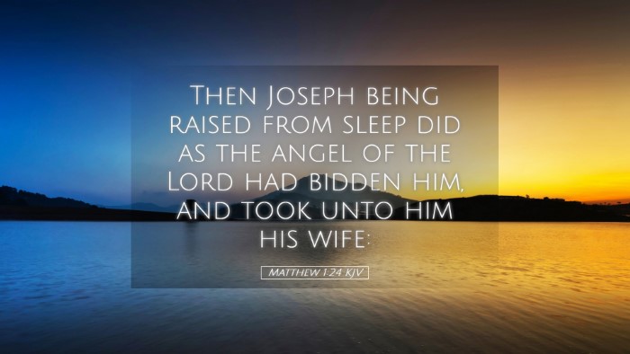 Picture 05 - Matthew 1:24 KJV Desktop Wallpaper - Then Joseph being raised from sleep did as the - Desktop Bible Verse Wallpaper