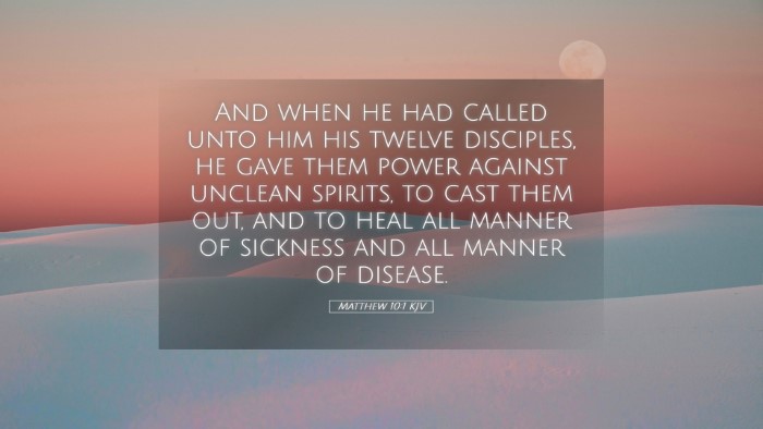 Picture 05 - Matthew 10:1 KJV Desktop Wallpaper - And when he had called unto him his twelve - Desktop Bible Verse Wallpaper
