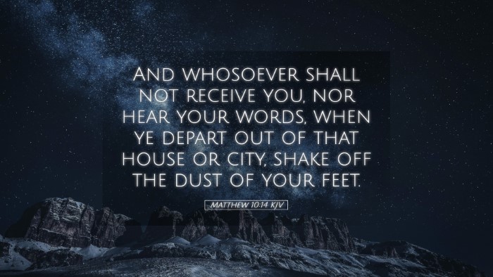 Picture 05 - Matthew 10:14 KJV Desktop Wallpaper - And whosoever shall not receive you, nor hear - Desktop Bible Verse Wallpaper