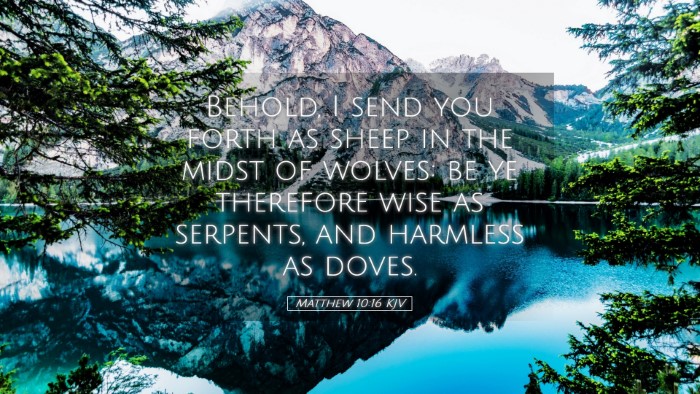 Picture 05 - Matthew 10:16 KJV Desktop Wallpaper - Behold, I send you forth as sheep in the midst of - Desktop Bible Verse Wallpaper