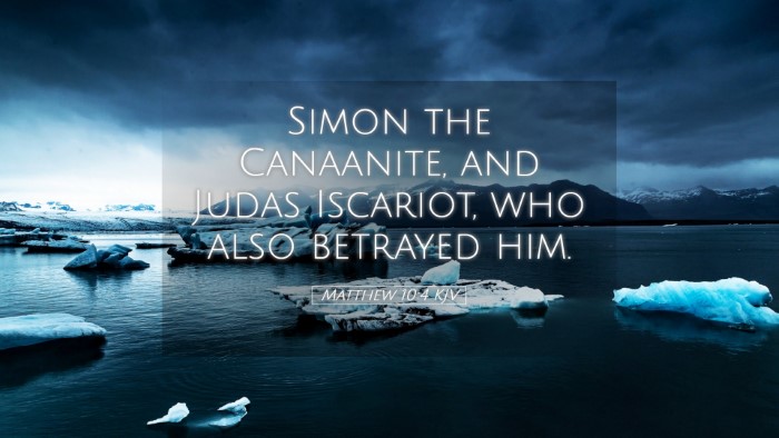Picture 05 - Matthew 10:4 KJV Desktop Wallpaper - Simon the Canaanite, and Judas Iscariot, who also - Desktop Bible Verse Wallpaper