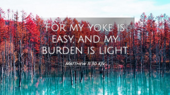 Picture 05 - Matthew 11:30 KJV Desktop Wallpaper - For my yoke is easy, and my burden is - Desktop Bible Verse Wallpaper