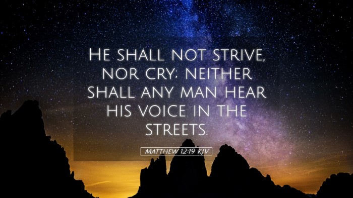 Picture 05 - Matthew 12:19 KJV Desktop Wallpaper - He shall not strive, nor cry; neither shall any - Desktop Bible Verse Wallpaper