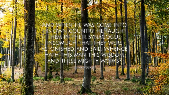 Picture 05 - Matthew 13:54 KJV Desktop Wallpaper - And when he was come into his own country, he - Desktop Bible Verse Wallpaper