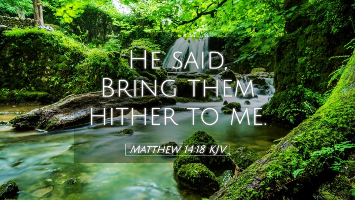 Picture 05 - Matthew 14:18 KJV Desktop Wallpaper - He said, Bring them hither to - Desktop Bible Verse Wallpaper
