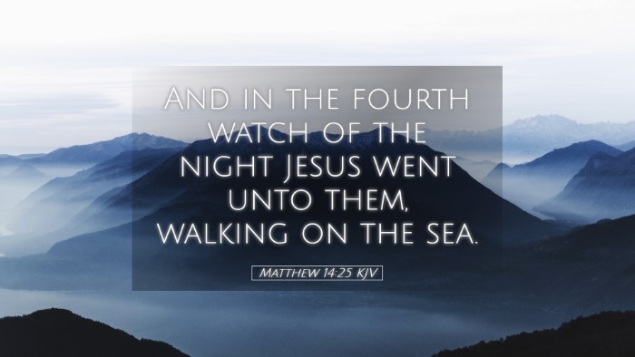 Picture 05 - Matthew 14:25 KJV Desktop Wallpaper - And in the fourth watch of the night Jesus went - Desktop Bible Verse Wallpaper