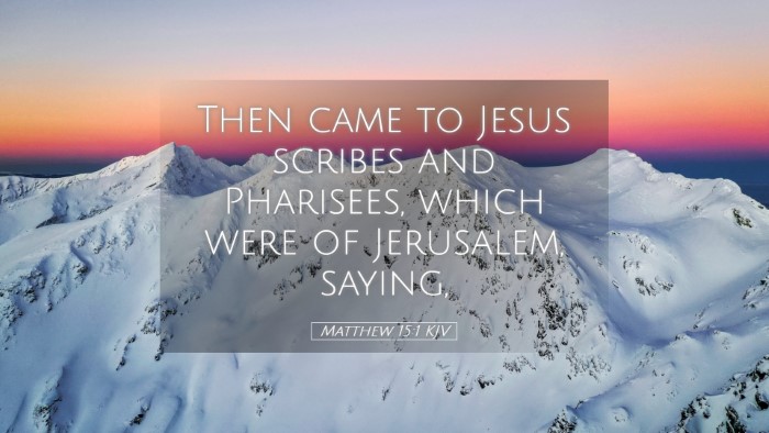 Picture 05 - Matthew 15:1 KJV Desktop Wallpaper - Then came to Jesus scribes and Pharisees, which - Desktop Bible Verse Wallpaper