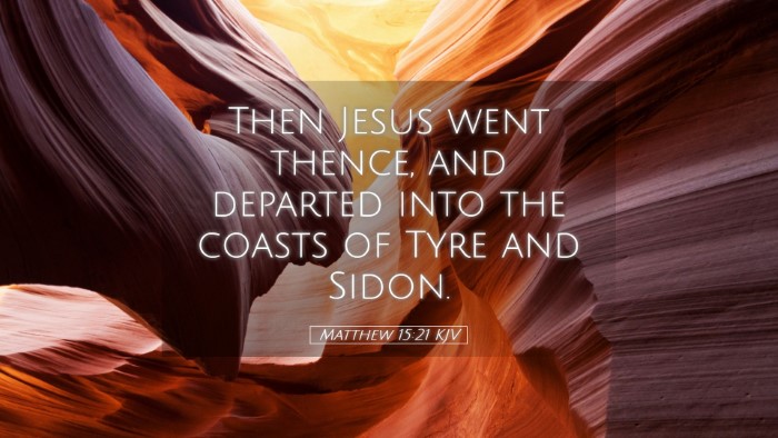 Picture 05 - Matthew 15:21 KJV Desktop Wallpaper - Then Jesus went thence, and departed into the - Desktop Bible Verse Wallpaper