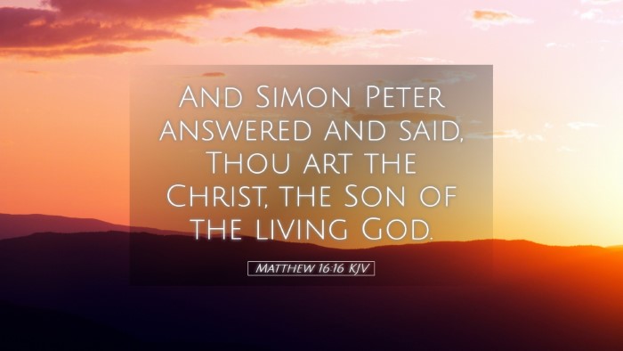 Picture 05 - Matthew 16:16 KJV Desktop Wallpaper - And Simon Peter answered and said, Thou art the - Desktop Bible Verse Wallpaper