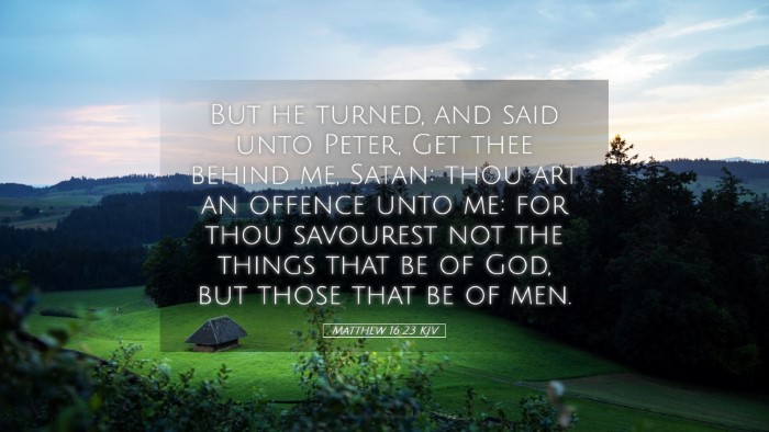 Picture 05 - Matthew 16:23 KJV Desktop Wallpaper - But he turned, and said unto Peter, Get thee - Desktop Bible Verse Wallpaper