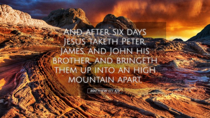 Picture 05 - Matthew 17:1 KJV Desktop Wallpaper - And after six days Jesus taketh Peter, James, and - Desktop Bible Verse Wallpaper