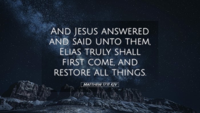 Picture 05 - Matthew 17:11 KJV Desktop Wallpaper - And Jesus answered and said unto them, Elias - Desktop Bible Verse Wallpaper