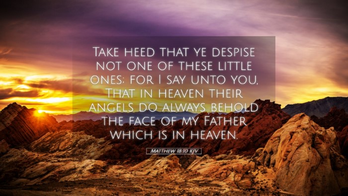 Picture 05 - Matthew 18:10 KJV Desktop Wallpaper - Take heed that ye despise not one of these little - Desktop Bible Verse Wallpaper