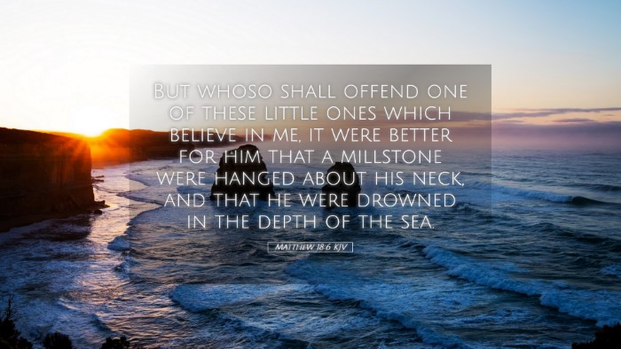 Picture 05 - Matthew 18:6 KJV Desktop Wallpaper - But whoso shall offend one of these little ones - Desktop Bible Verse Wallpaper