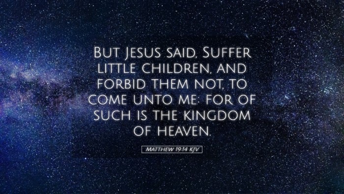 Picture 05 - Matthew 19:14 KJV Desktop Wallpaper - But Jesus said, Suffer little children, and - Desktop Bible Verse Wallpaper