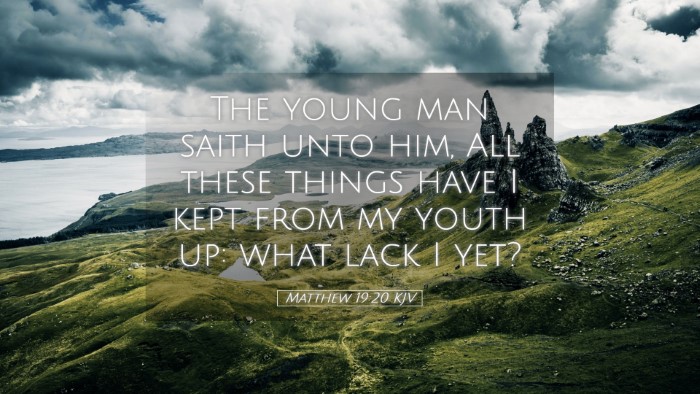 Picture 05 - Matthew 19:20 KJV Desktop Wallpaper - The young man saith unto him, All these things - Desktop Bible Verse Wallpaper