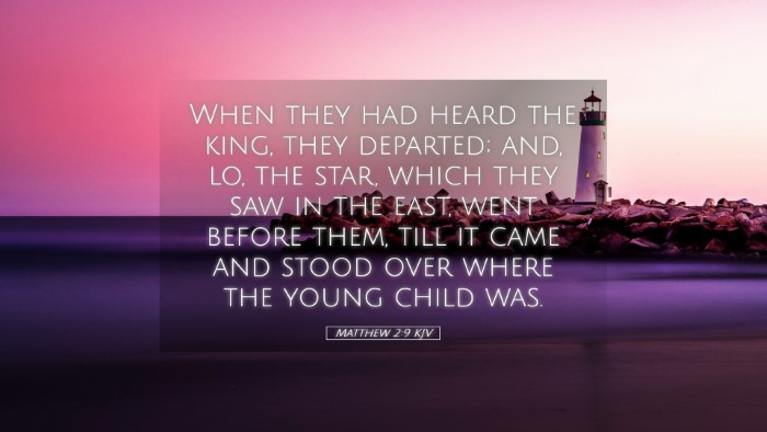 Picture 05 - Matthew 2:9 KJV Desktop Wallpaper - When they had heard the king, they departed; and, - Desktop Bible Verse Wallpaper