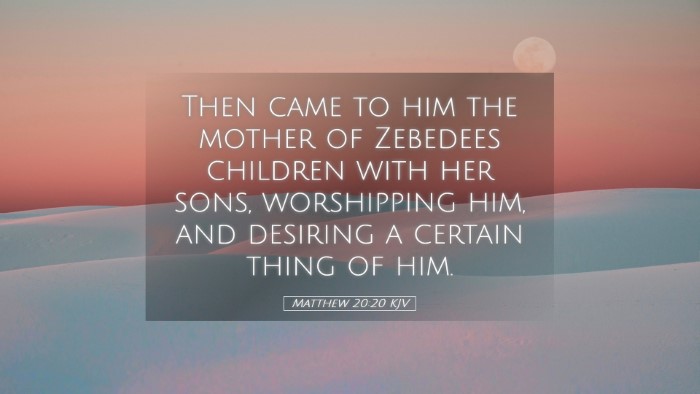 Picture 05 - Matthew 20:20 KJV Desktop Wallpaper - Then came to him the mother of Zebedees children - Desktop Bible Verse Wallpaper