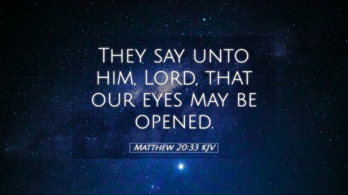 Picture 05 - Matthew 20:33 KJV Desktop Wallpaper - They say unto him, Lord, that our eyes may be - Desktop Bible Verse Wallpaper