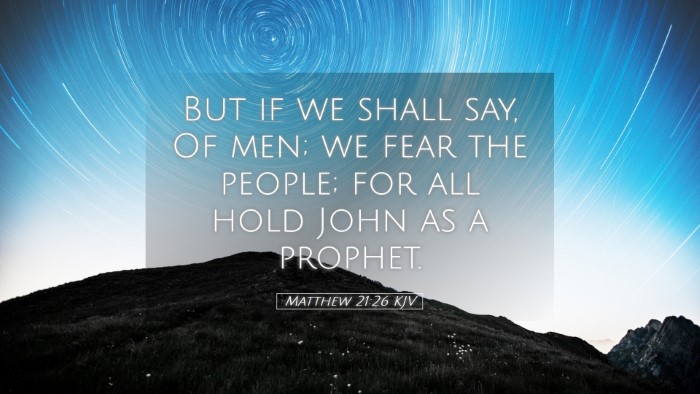Picture 05 - Matthew 21:26 KJV Desktop Wallpaper - But if we shall say, Of men; we fear the people; - Desktop Bible Verse Wallpaper