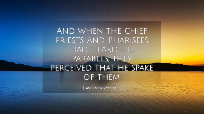 Picture 05 - Matthew 21:45 KJV Desktop Wallpaper - And when the chief priests and Pharisees had - Desktop Bible Verse Wallpaper