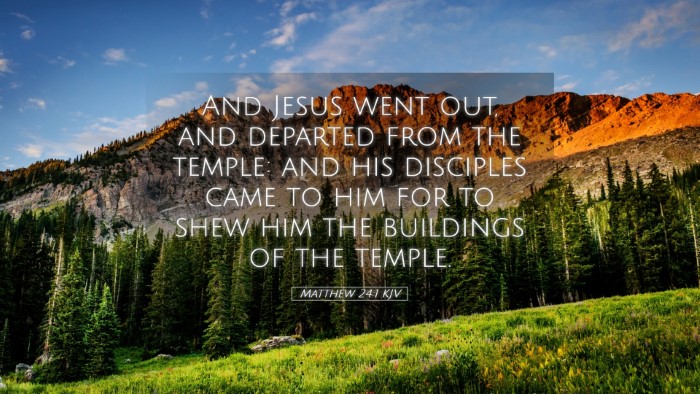 Picture 05 - Matthew 24:1 KJV Desktop Wallpaper - And Jesus went out, and departed from the temple: - Desktop Bible Verse Wallpaper