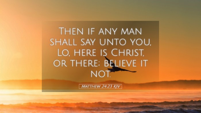 Picture 05 - Matthew 24:23 KJV Desktop Wallpaper - Then if any man shall say unto you, Lo, here is - Desktop Bible Verse Wallpaper