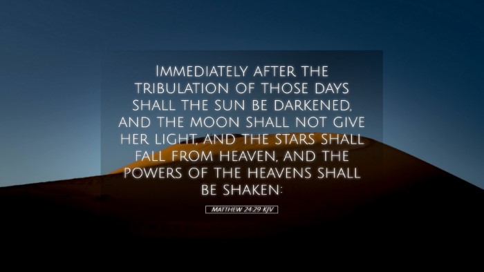 Picture 05 - Matthew 24:29 KJV Desktop Wallpaper - Immediately after the tribulation of those days - Desktop Bible Verse Wallpaper