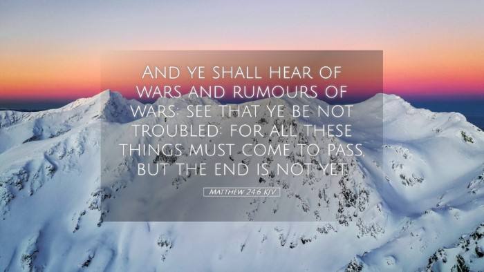 Picture 05 - Matthew 24:6 KJV Desktop Wallpaper - And ye shall hear of wars and rumours of wars: - Desktop Bible Verse Wallpaper