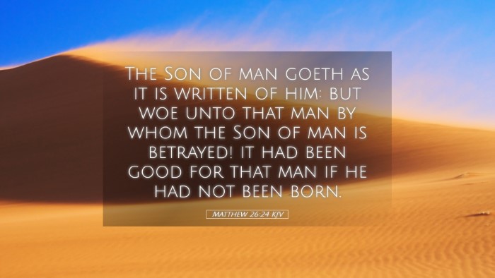 Picture 05 - Matthew 26:24 KJV Desktop Wallpaper - The Son of man goeth as it is written of him: but - Desktop Bible Verse Wallpaper