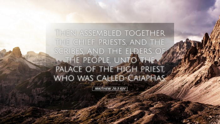 Picture 05 - Matthew 26:3 KJV Desktop Wallpaper - Then assembled together the chief priests, and - Desktop Bible Verse Wallpaper