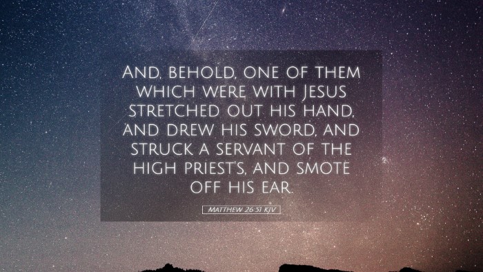 Picture 05 - Matthew 26:51 KJV Desktop Wallpaper - And, behold, one of them which were with Jesus - Desktop Bible Verse Wallpaper